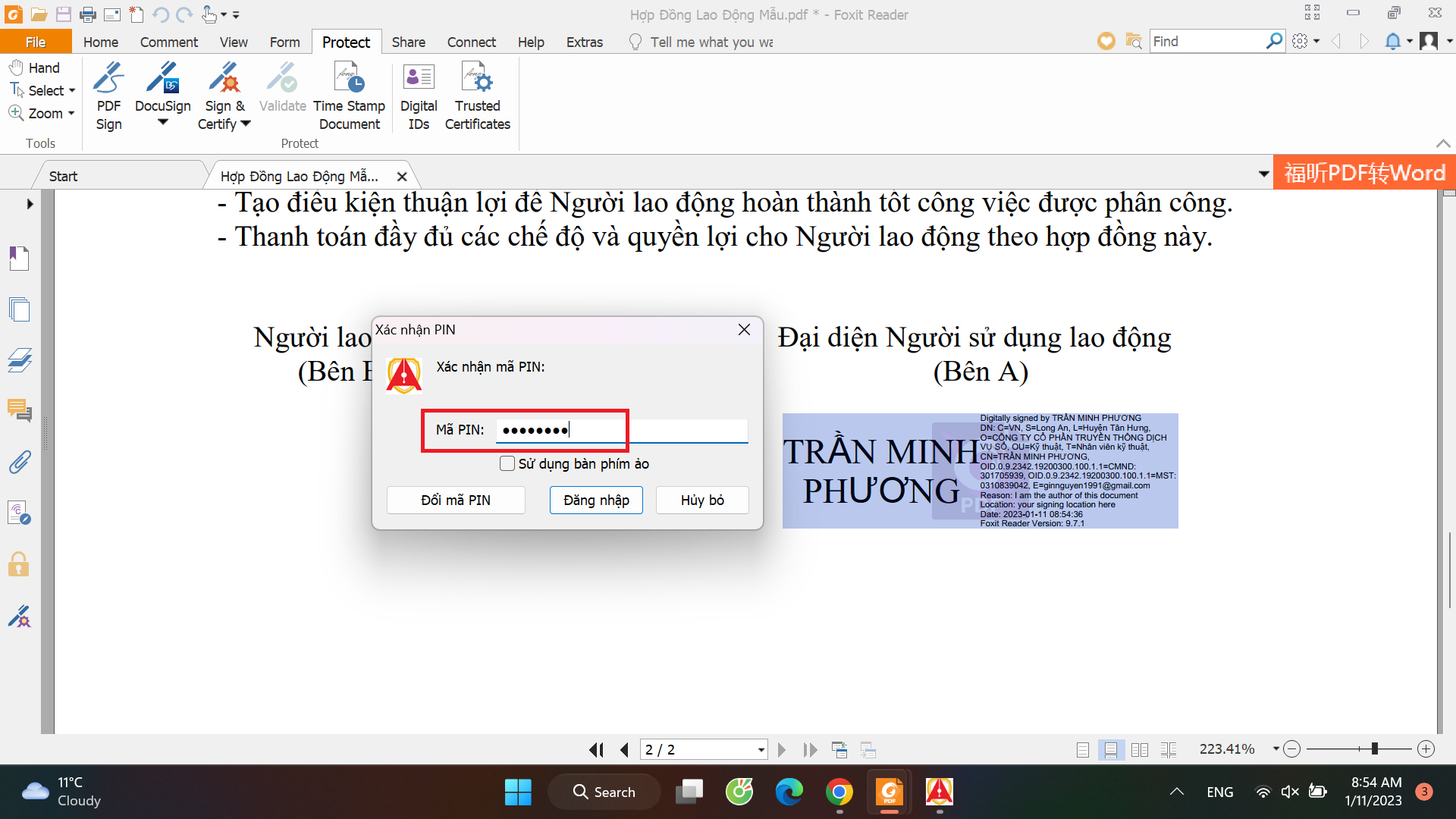 Cách ký chữ ký số trên file PDF mới nhất 2025