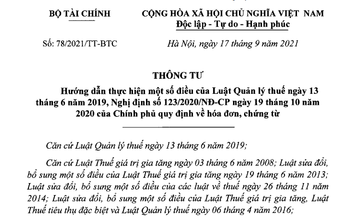 noi-dung-chinh-co-trong-thong-tu-78-ve-hoa-don-dien-tu