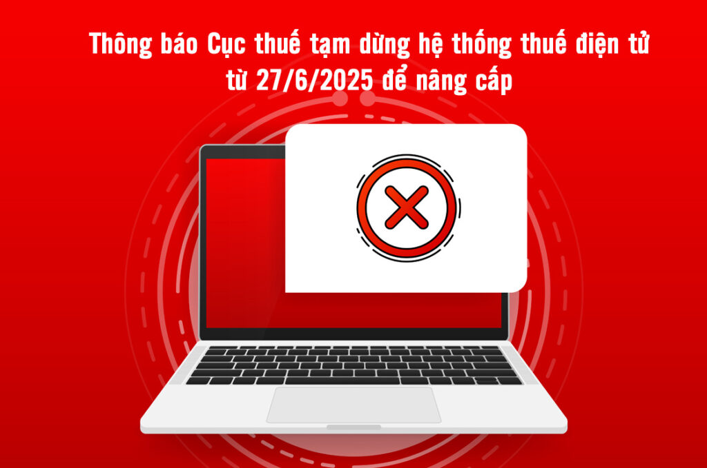 tạm dừng hệ thống thuế điện tử